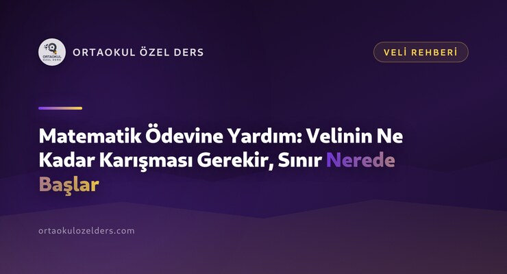 Matematik Ödevine Yardım: Velinin Ne Kadar Karışması Gerekir, Sınır Nerede Başlar